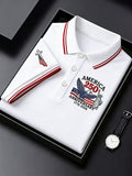 Retro 250th Anniversary Of The United States Cross Print Polo Shirt 4Th Of July Clothing Men's - Merchluma