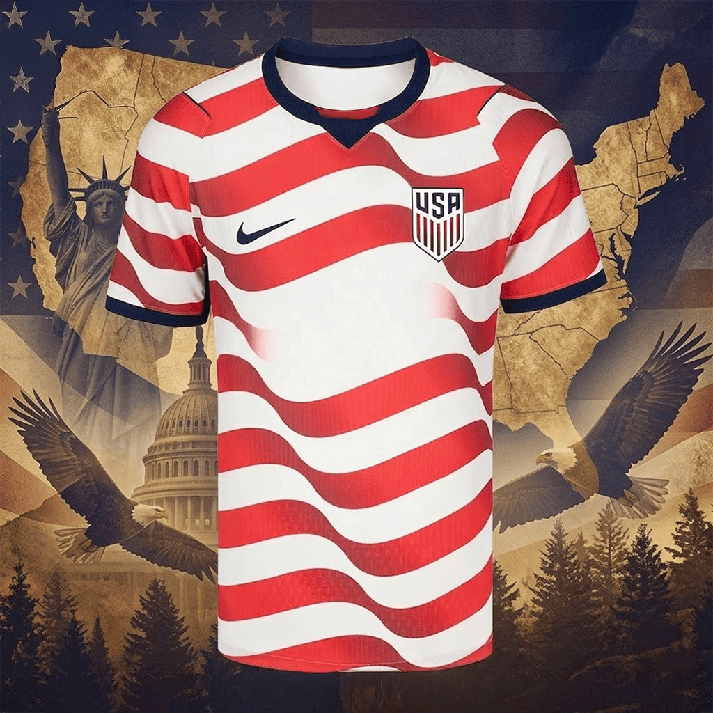 Custom USMNT World Cup 2026 Stripes Jersey USA FIFA World Cup Jersey Gifts For Soccer Supports - Merchluma