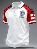 England Football FIFA World Cup 2026 Polo Shirt 3 Lions Football Merch Game Day FIFA Clothes - Merchluma