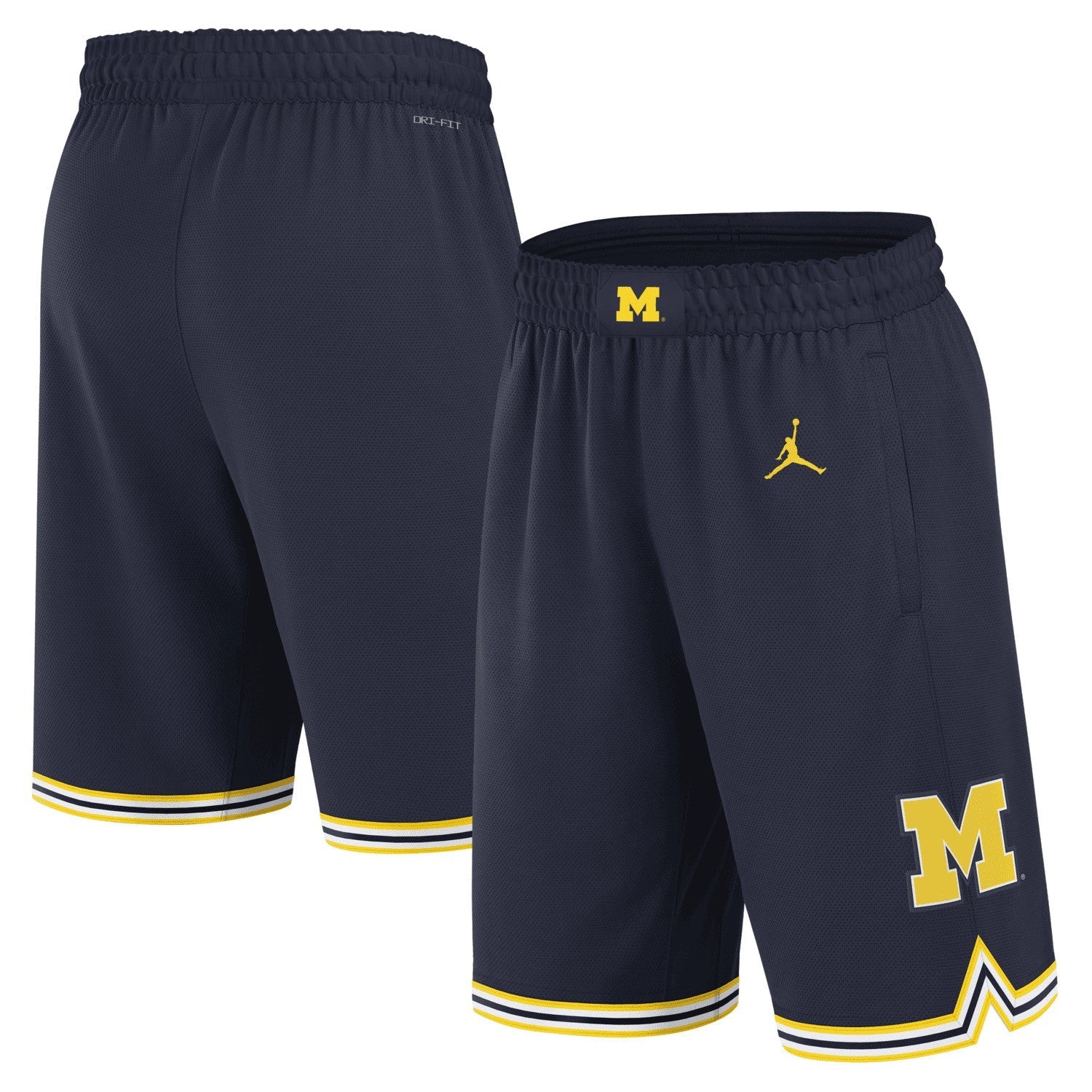 Michigan Wolverines Jordan Team Logo Navy Shorts - Merchluma