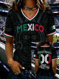 Mexico World Cup 2026 V-Neck T-Shirt Mexican Football Game Day Apparel Gift For Fans - Merchluma