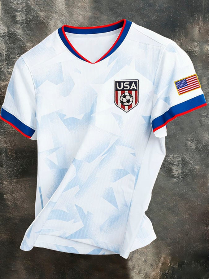 USA Soccer World Cup 2026 V-Neck Shirt Game Day FIFA Merch Gift For USA Supporters - Merchluma