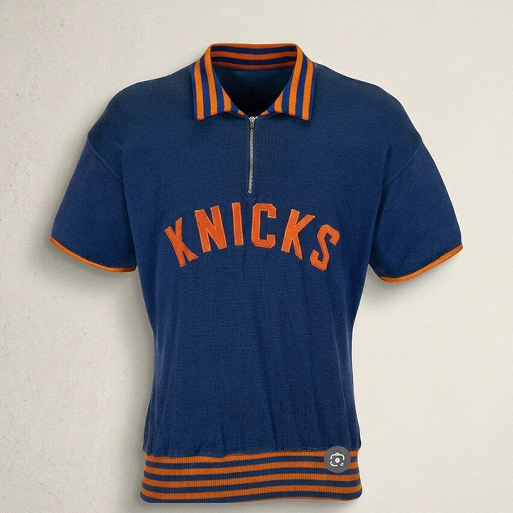1950s Brendan Blinky McCann New York Knicks Quarter Zip Polo Shirt NY Knicks Merch Fan Gifts - Merchluma