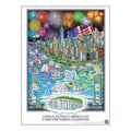 Charles Fazzinos America250 A New York Yankees Celebration Poster 4th Of July Home Decor - Merchluma