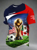 FIFA World Cup 2026 Host Nations T-Shirt Mexico USA Canada Clothing Gifts For Him - Merchluma