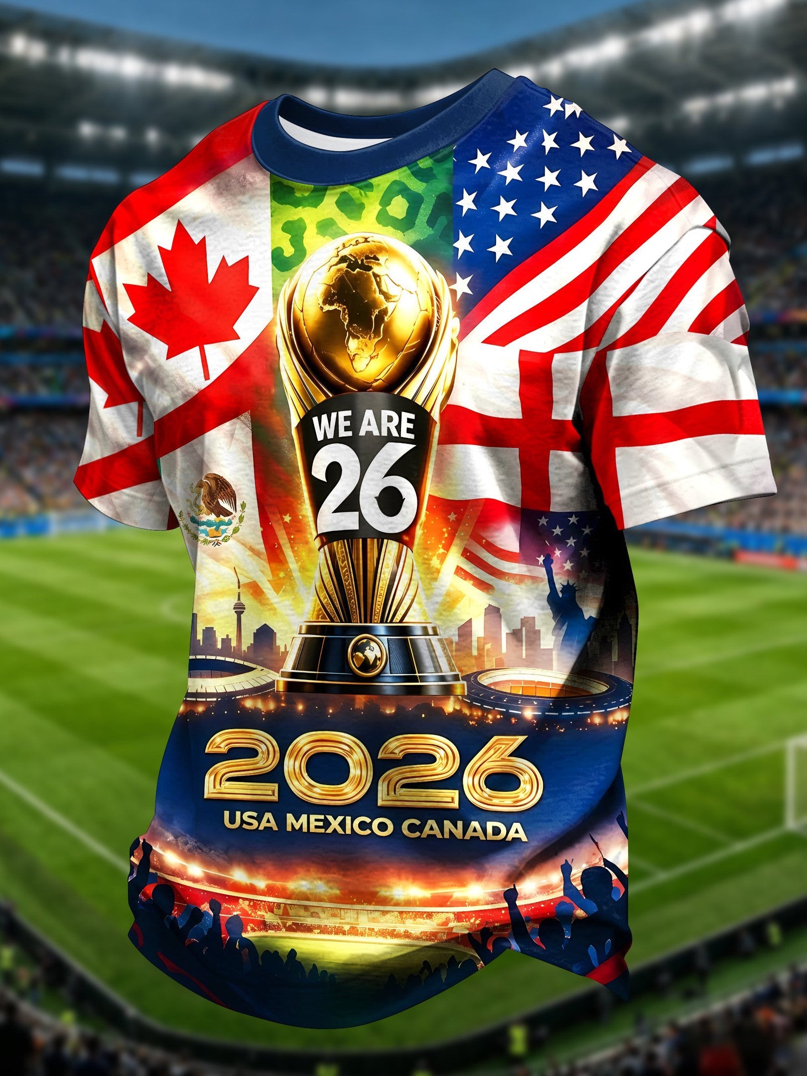 FIFA World Cup 2026 T-Shirt Mexico USA Canada Apparel Unique Game Day Gifts - Merchluma