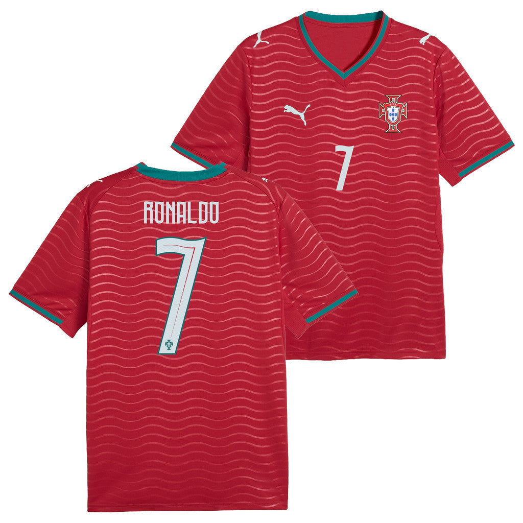 World Cup 2026 Merch #7 Cristiano Ronaldo Portugal National Team Home V-Neck Shirt Fan Gifts - Merchluma