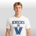New York Knicks In V Villanova Wildcats T-Shirt Basketball Fan Shirt Best Father's Day Gifts - Merchluma