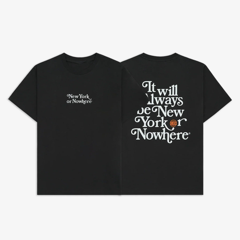 New York Or Nowhere Merch 2026 Knicks Motto T-Shirt Black NY Basketball Shirt Father's Day Gift - Merchluma