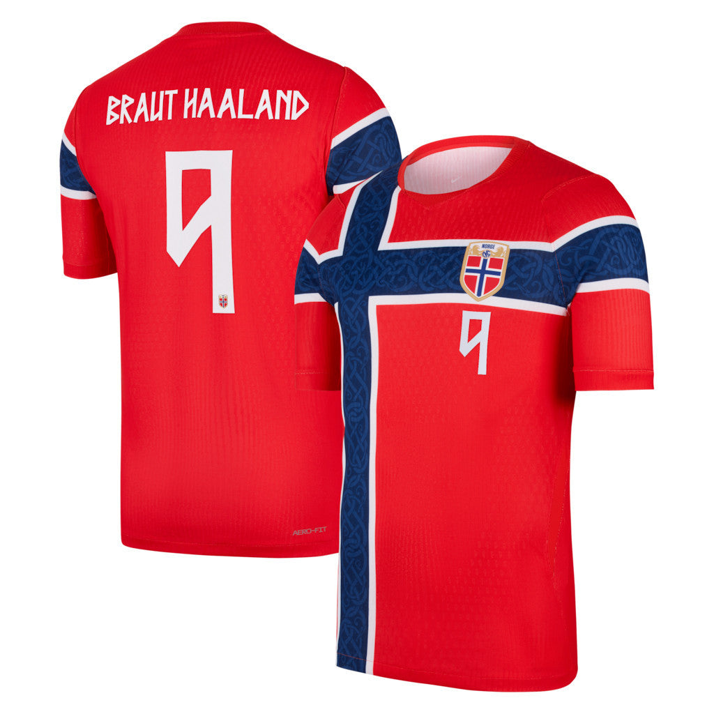 FIFA World Cup 2026 Merch #9 Erling Haaland Norway National Team 2026 Home Match Jersey - Merchluma