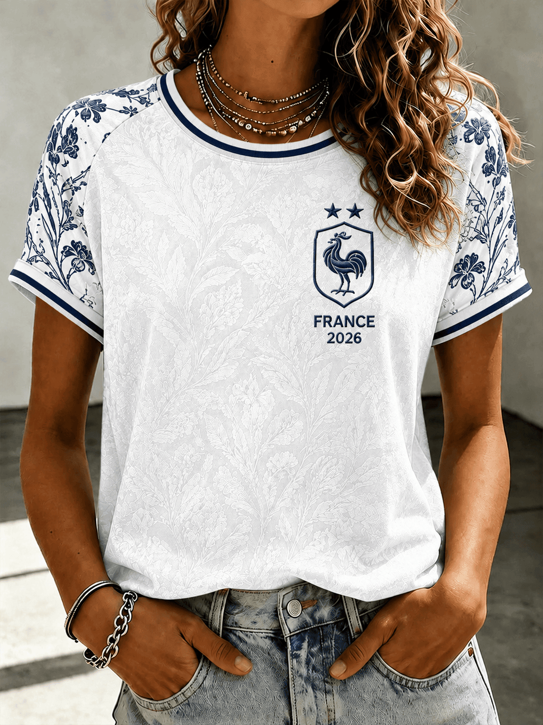 France FIFA World Cup 2026 T-Shirt 2 Stars Shirts Football Fan Gear Best Gifts For Her - Merchluma