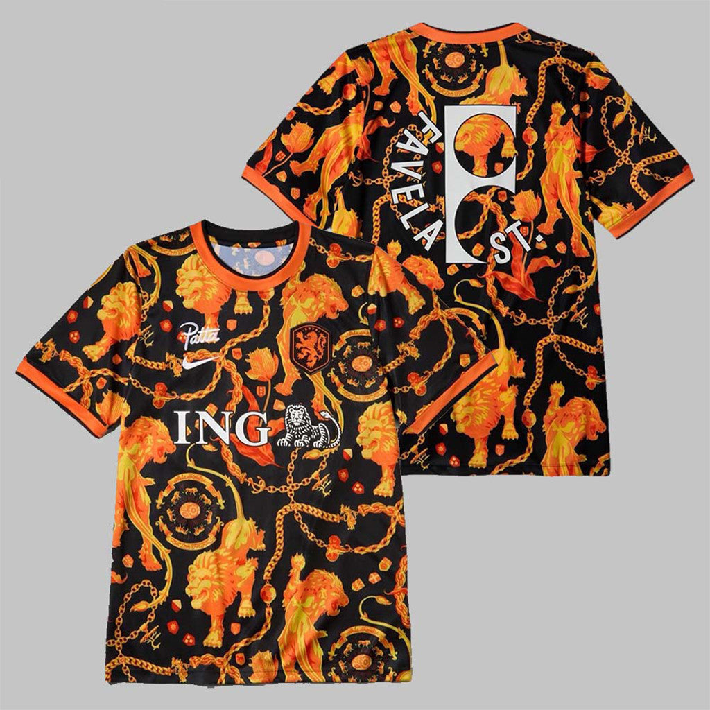 FIFA World Cup 2026 Netherlands x Patta Football Jersey T-Shirt Game Day Apparel Gifts For Fans - Merchluma