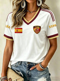 Spain FIFA World Cup 2026 V-Neck Shirt Spain World Cup Merchandise Gifts For Supporters Women's - Merchluma