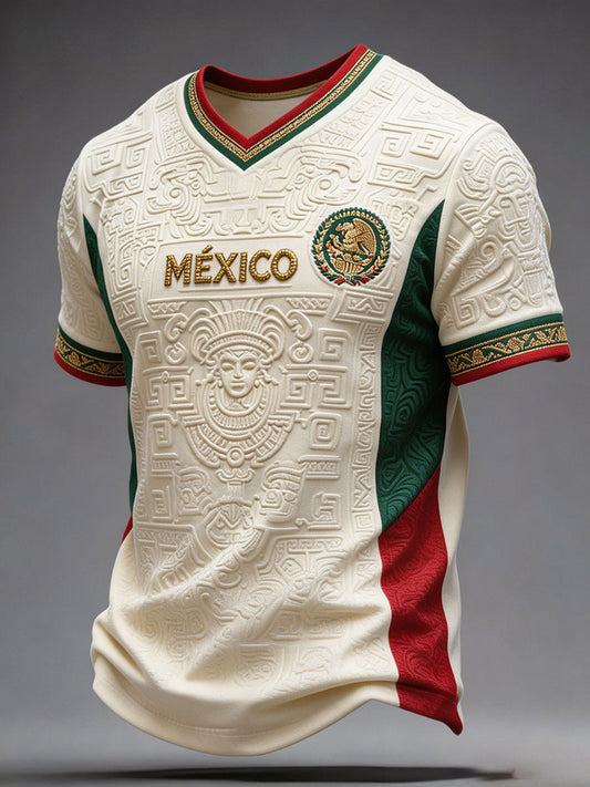 Mexico FIFA World Cup 2026 V-Neck Shirt Match Day Shirt Mexico Football Team Merch Him Gifts - Merchluma