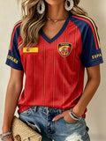 Spain 2026 World Cup V-Neck Shirt Spain FIFA Football Merch Best Gifts For WC Fans - Merchluma