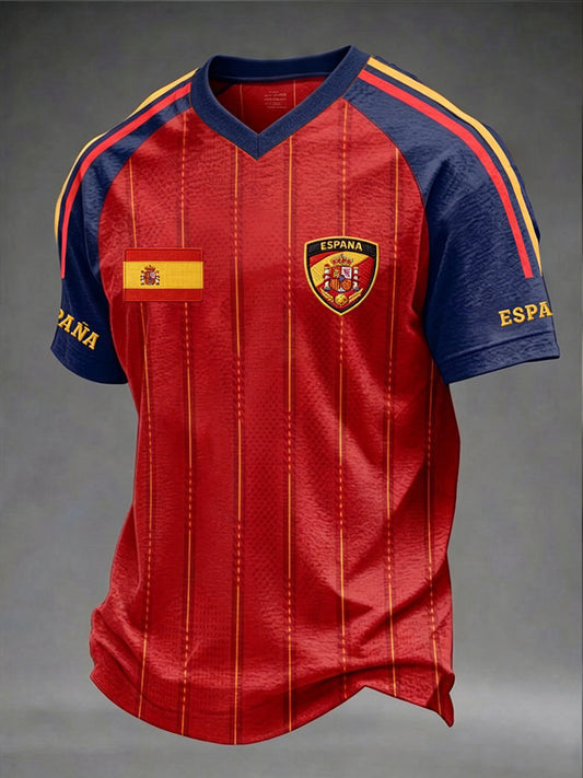 Spain 2026 World Cup V-Neck Shirt Spain National Team Merch Best Gifts For Game Day - Merchluma