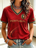 Portugal FIFA World Cup 2026 V-Neck Shirt Game Day Shirts Gift For Portugal Football Fans' - Merchluma