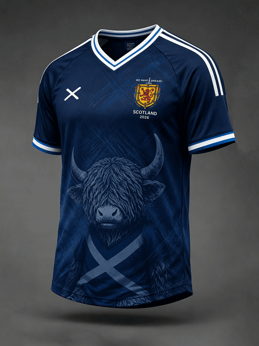 Scotland FIFA World Cup 2026 V-Neck Shirt We Have A Dream Shirts Soccer Fan Gifts For Him - Merchluma