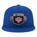 New York Knicks Championship Snapback Hat Locker Room NY Knicks 2026 Finals Champions Merch Blue - Merchluma