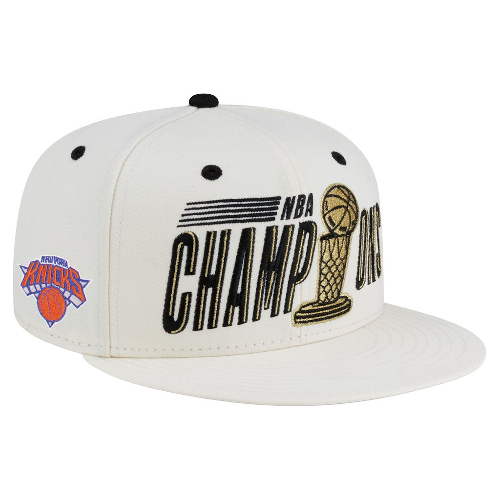 New York Knicks Champions Merch New York Knicks New Era 2026 Finals Champions Snapback Hat Embroidered - Merchluma