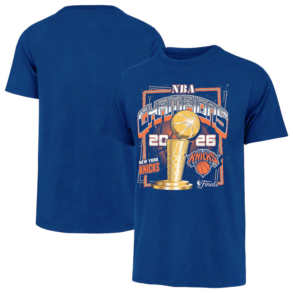 NY Knicks Championship Shirt New York Knicks 47 2026 Finals Champions Franklin T-Shirt Blue - Merchluma