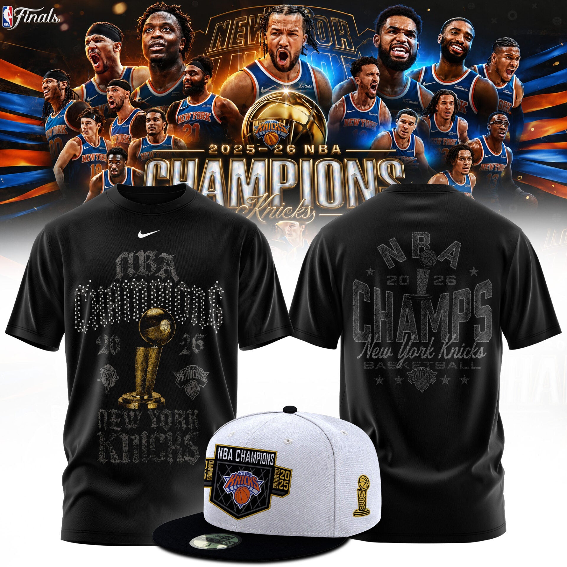 New York Knicks Champions T-Shirt 2026 NY Knicks Championship Merch Gifts For Basketball Fans - Merchluma