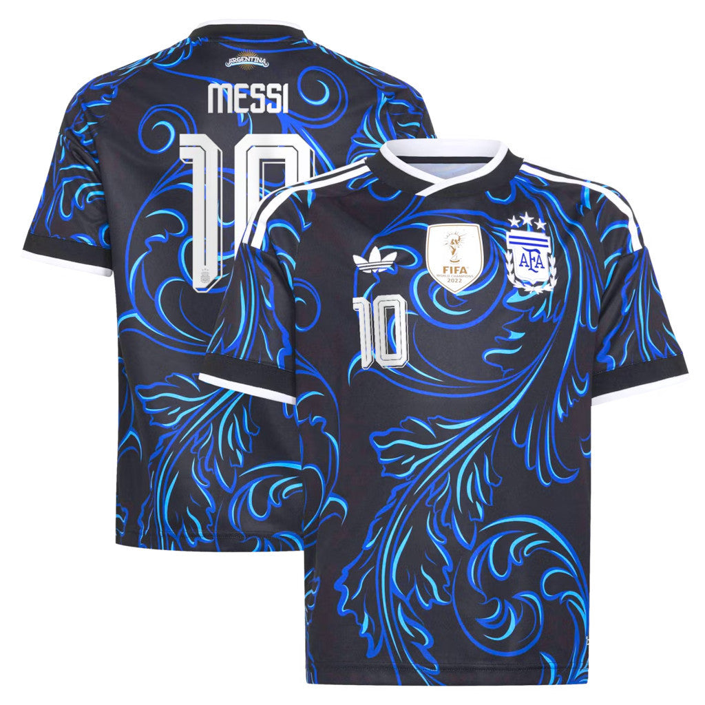 Argentina FIFA World Cup 2026 Merch #10 Lionel Messi Argentina National Team Away Jersey Black - Merchluma