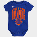 New York Knicks Champions Merch Infant New York Knicks Blue 2026 Finals Champions Bodysuit - Merchluma