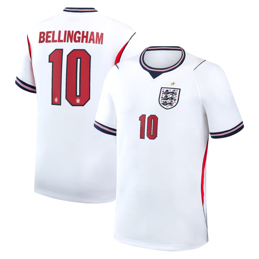England FIFA World Cup 2026 Merch Bellingham #10 England National Team Home Stadium Jersey - Merchluma