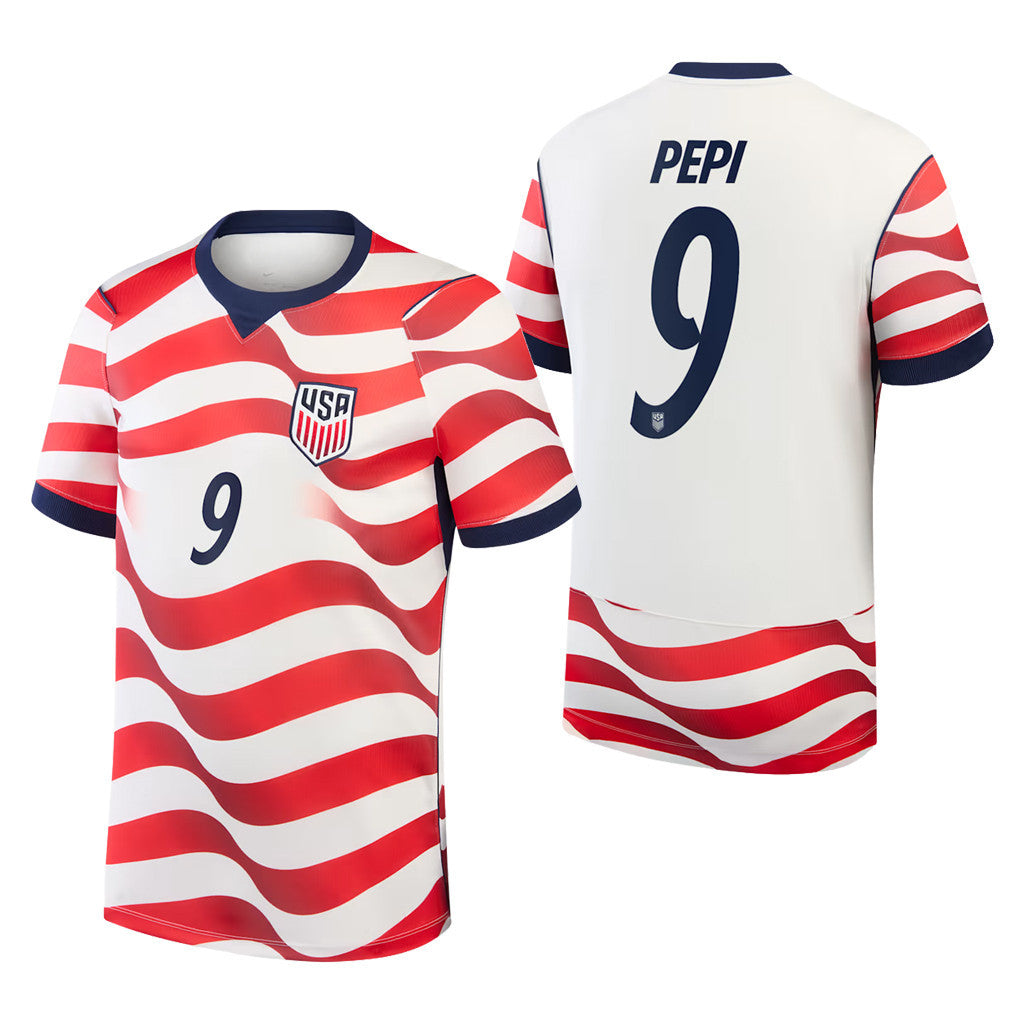 USMNT World Cup 2026 Merch #9 Ricardo Pepi USMNT 2026 Stadium Home Jersey Soccer Lover Gifts - Merchluma