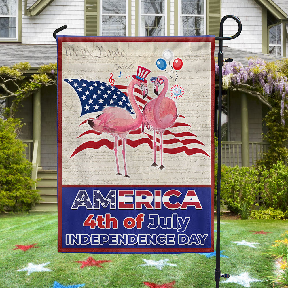 America 250Th Anniversary Flamingo Flag 4th Of July Flag Patriotic Home Decor - Merchluma
