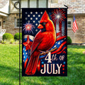Celebrating USA 250 Cardinal Flag 4Th Of July Patriotic Home Decorations - Merchluma