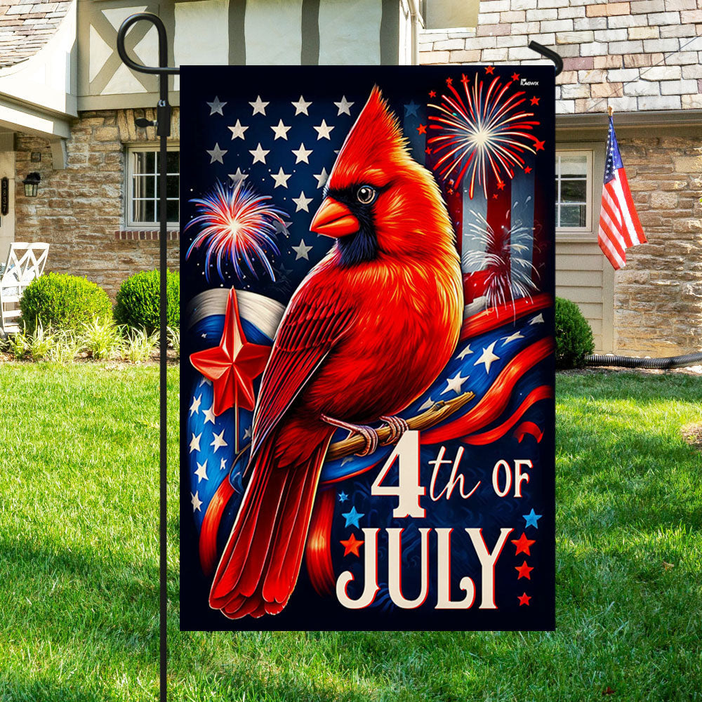 Celebrating USA 250 Cardinal Flag 4Th Of July Patriotic Home Decorations - Merchluma