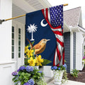 Celebrating USA 250 Carolina Wren Bird Flag 4Th Of July Patriotic Home Decor - Merchluma