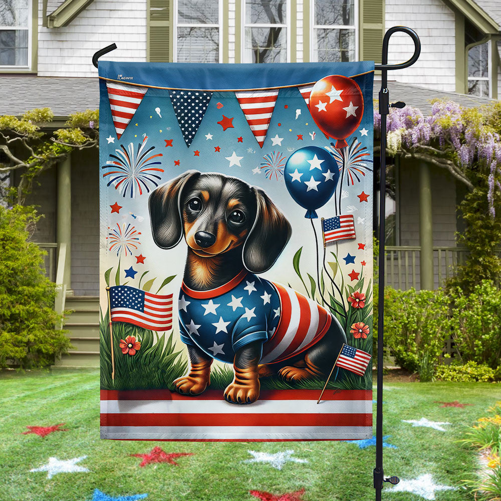Dachshund Dog America 4th July Flag Independence Day Home Decor Patriotic Gifts - Merchluma