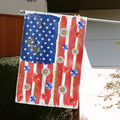 Flower Brushstroke America 4th Of July Flag 4th Of July Flag Patriotic Home Decor - Merchluma