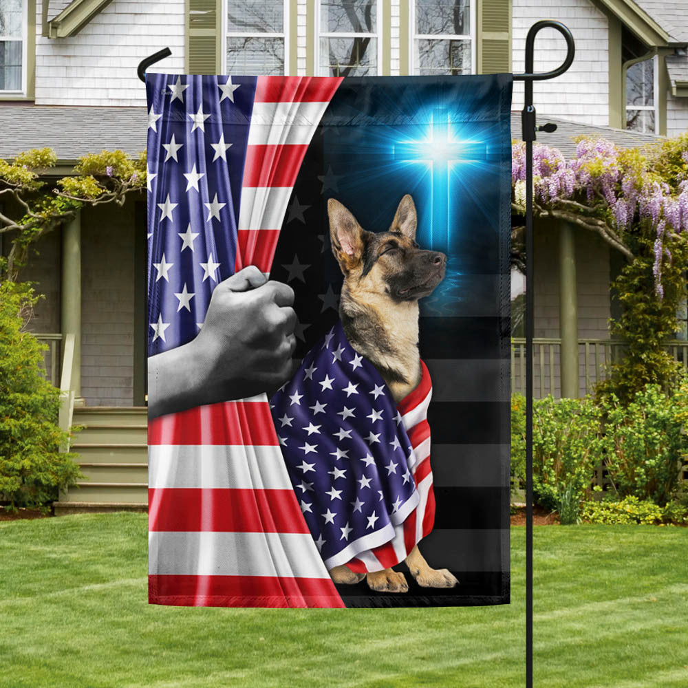 German Shepherd Patriotic American Flag Fourth Of July Patriot Home Decor - Merchluma