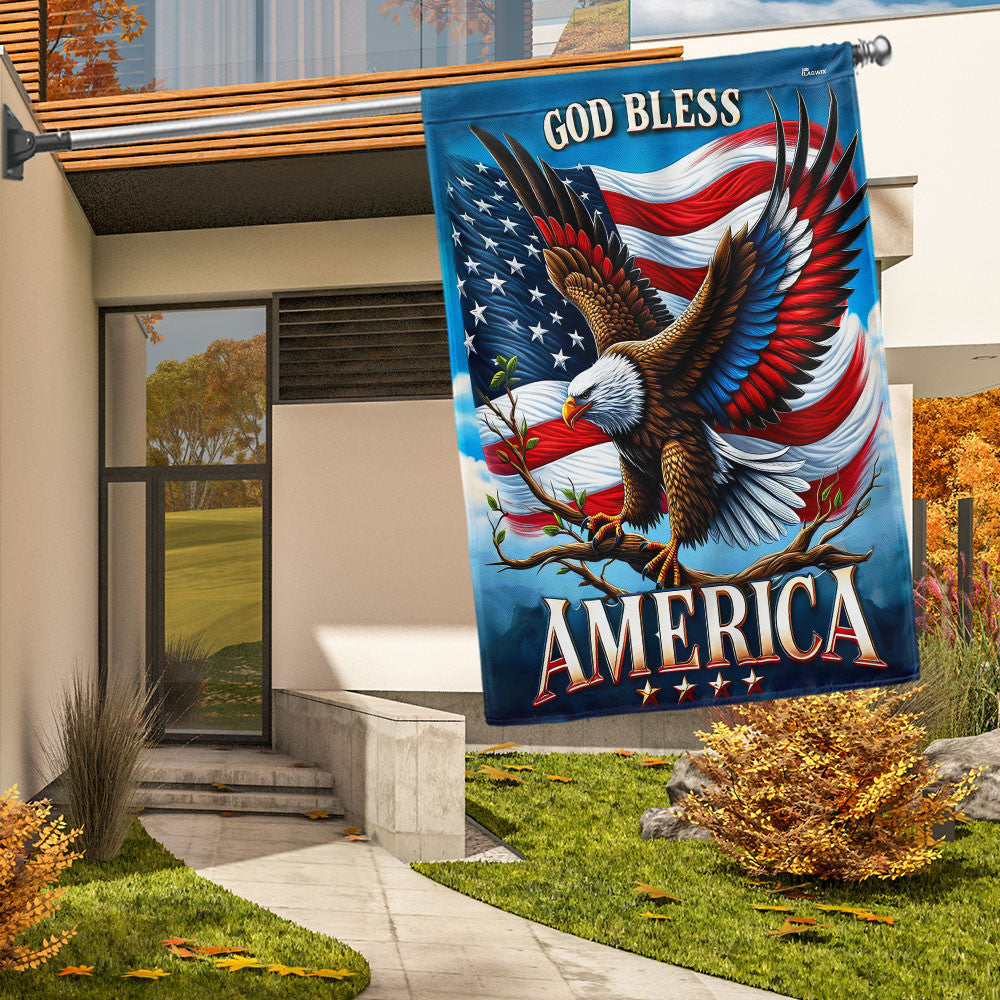 God Bless America Eagle Flag 4th Of July Home Decorations Patriotic Gift Ideas - Merchluma