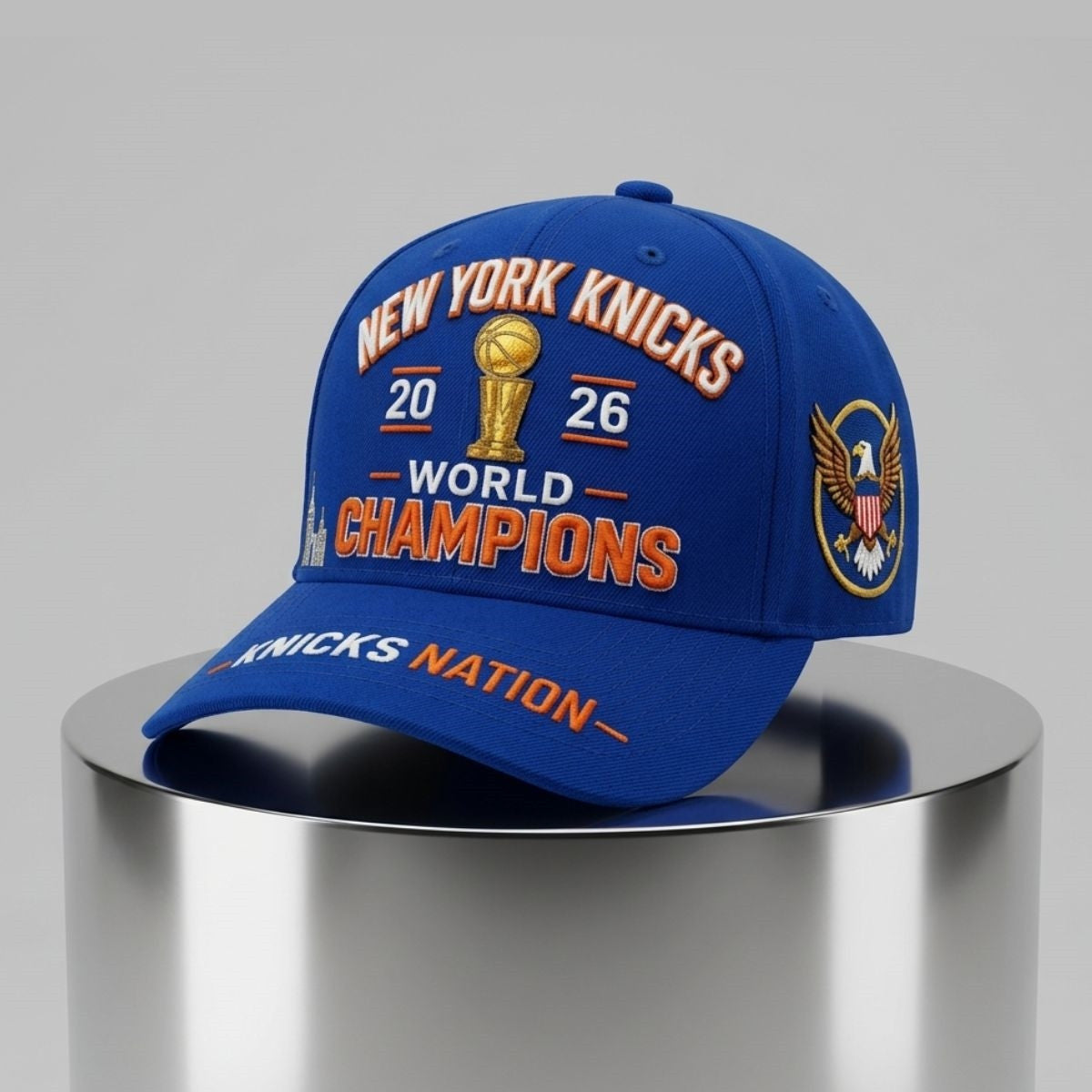 2026 NY Knicks World Champions Hat New York Knicks Finals Championship Merch Fan Gifts - Merchluma