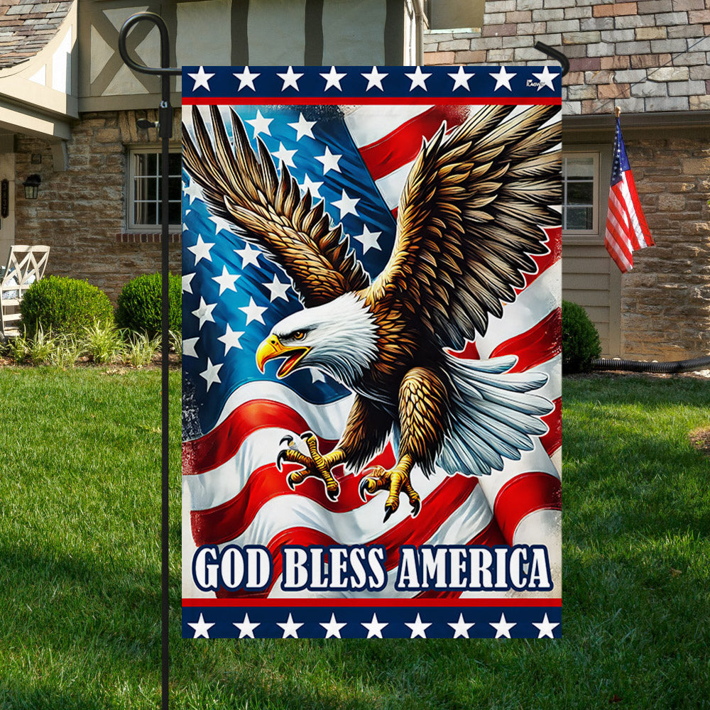 God Bless America Eagle Flag Patriotic Home Decorations Patriotic Gift Ideas - Merchluma
