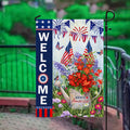 God Bless America Flag 4th Of July American Wreath Flag Patriot Garden Decor - Merchluma