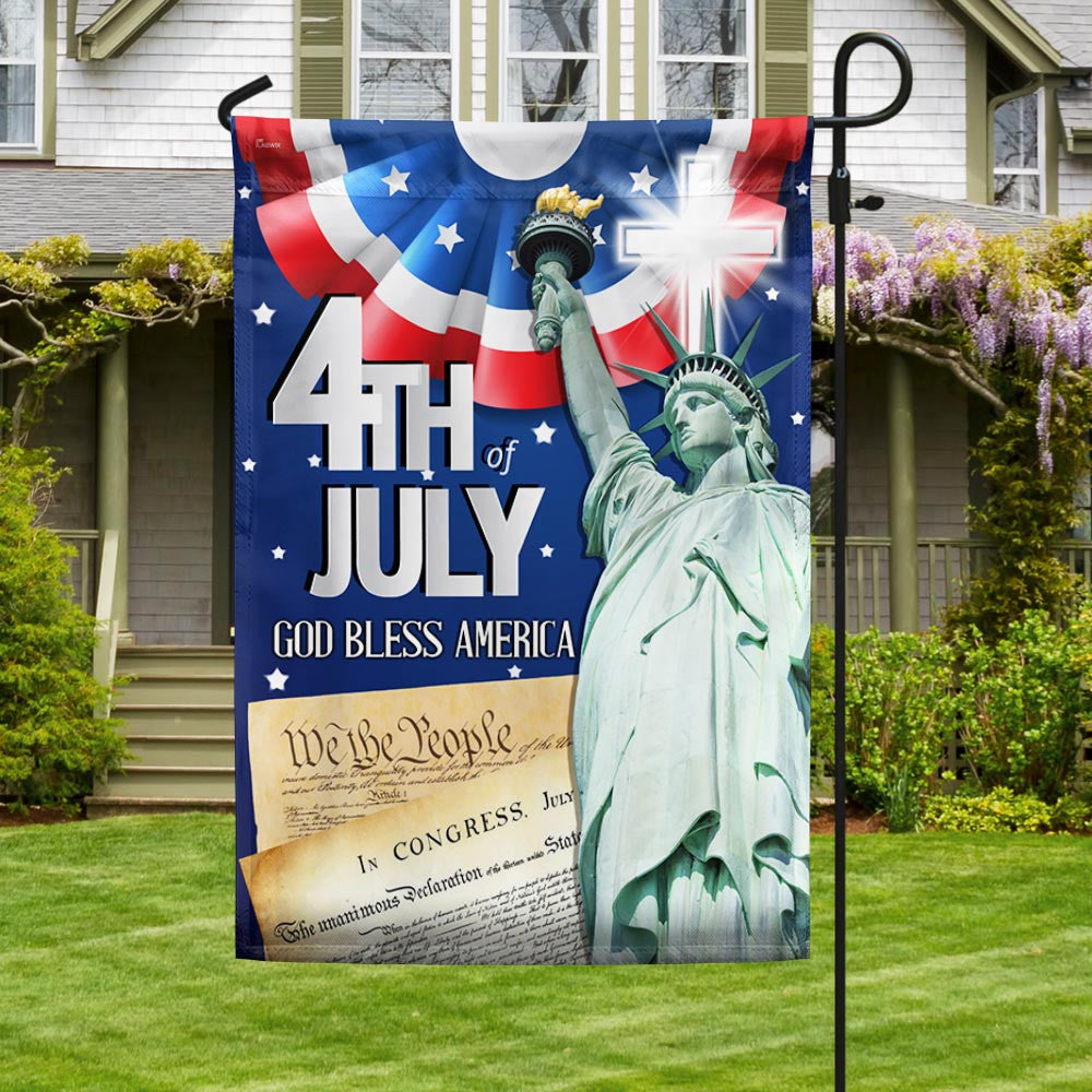God Bless America Flag 4Th Of July Home Decorations Patriotic Gift Ideas - Merchluma
