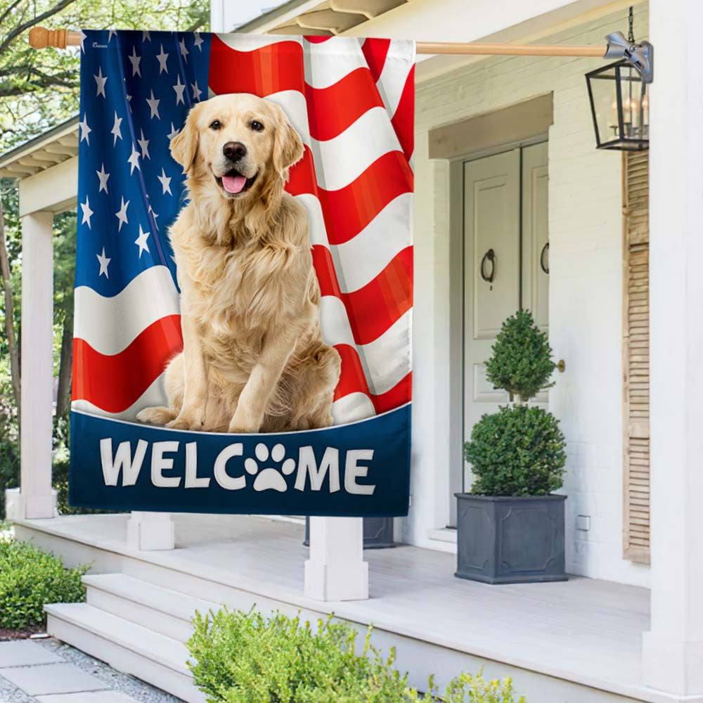 Golden Retriever 4th Of July American Flag Patriotic Home Decor Gifts - Merchluma
