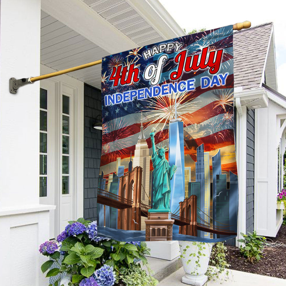 Happy 4th Of July Independence Day American Flag Patriotic Garden Decoration - Merchluma