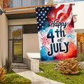Happy 4th Of July Independence Day American Flag Patriotic Porch Decoration - Merchluma