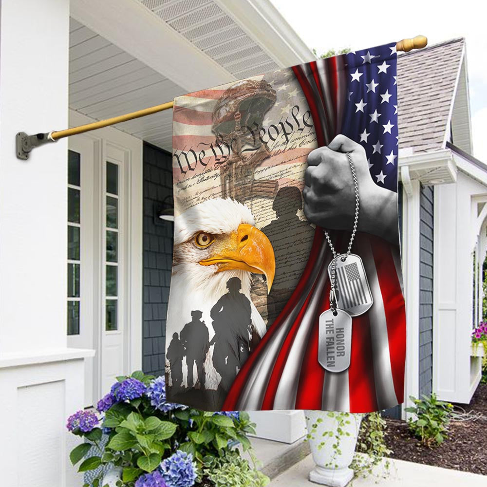 US Veteran American Eagle Flag We The People Flag Patriot Garden Decorations - Merchluma