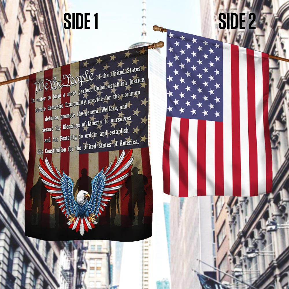 USA 250 Years Of Freedom Eagle Flag We The People Flag Patriot Garden Decor - Merchluma