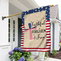 USA 250 Years Of Freedom Flag Faithful Forgiven And Free Flag Patriot Garden Decor - Merchluma