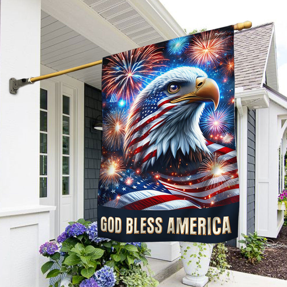 USA 250Th Anniversary Flag God Bless America Eagle Flag Patriotic Decorations - Merchluma