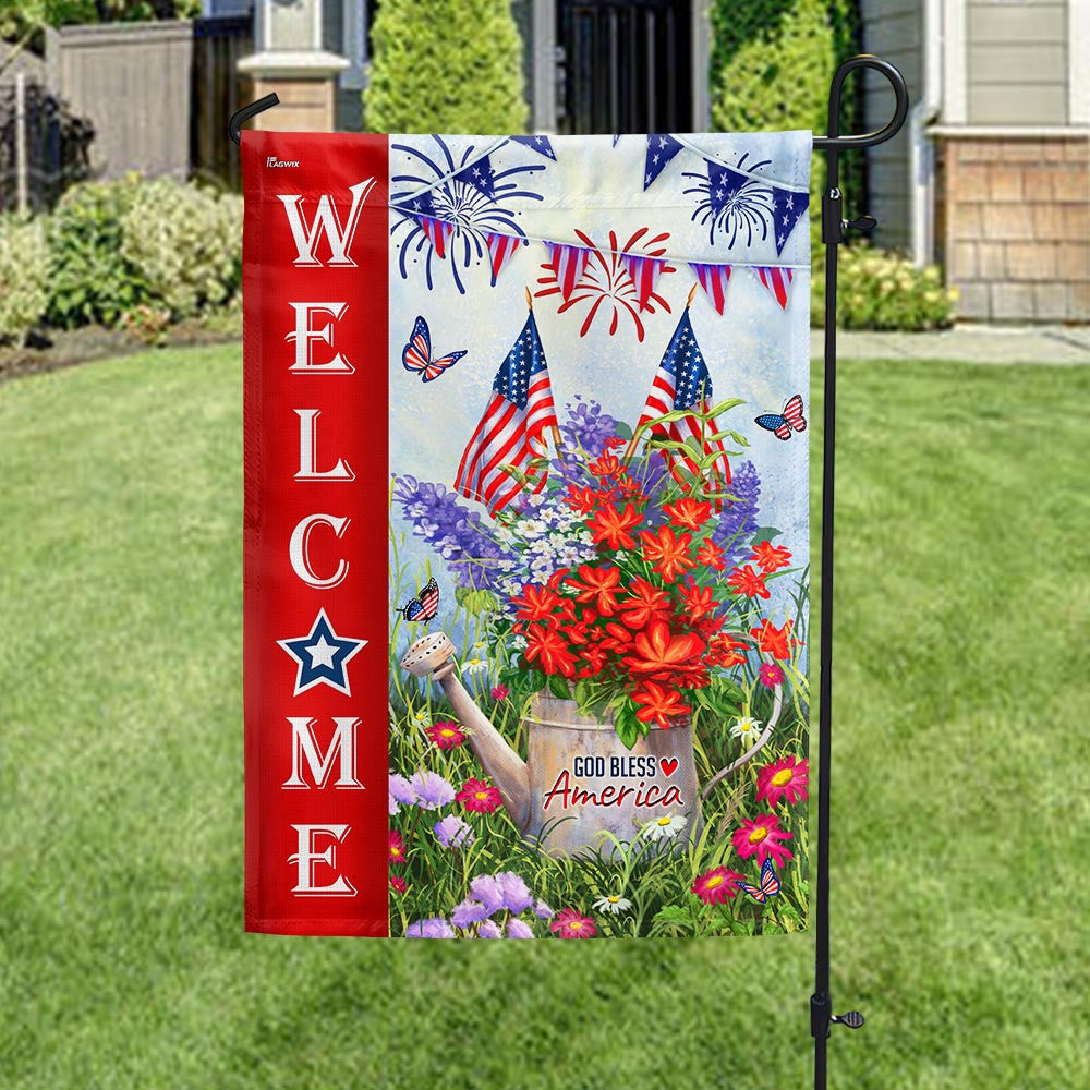 USA 250Th Anniversary Flag God Bless America Porch Porch Decoration - Merchluma